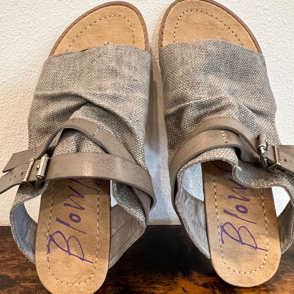 Gray canvas flats, size 7 by Blowfish